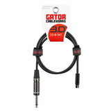 Gator Cableworks GCWC-TA4F-3 Straight 1/4" to TA4F Instrument Cable, 3-Feet