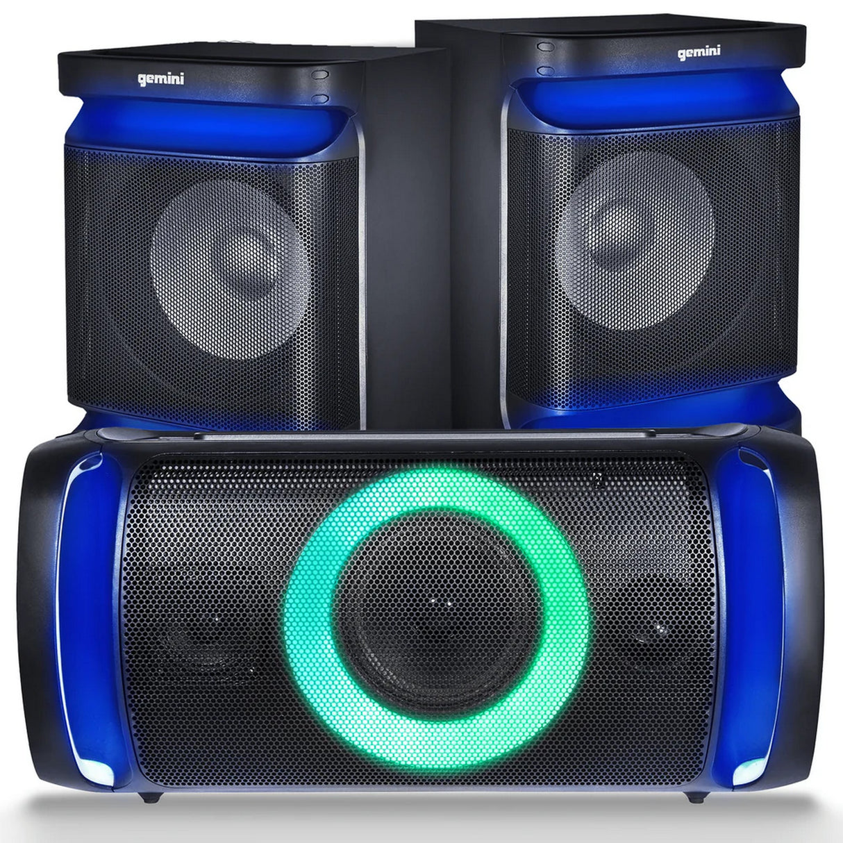 Gemini GSYS-2400 Dual 8-Inch Home Stereo System with LED Party Lighting