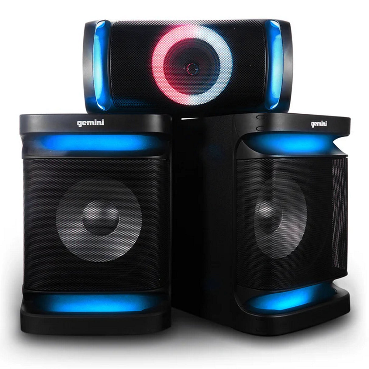 Gemini GSYS-4800 Dual 12-Inch Home Stereo Sound System with Media Player LED Lighting