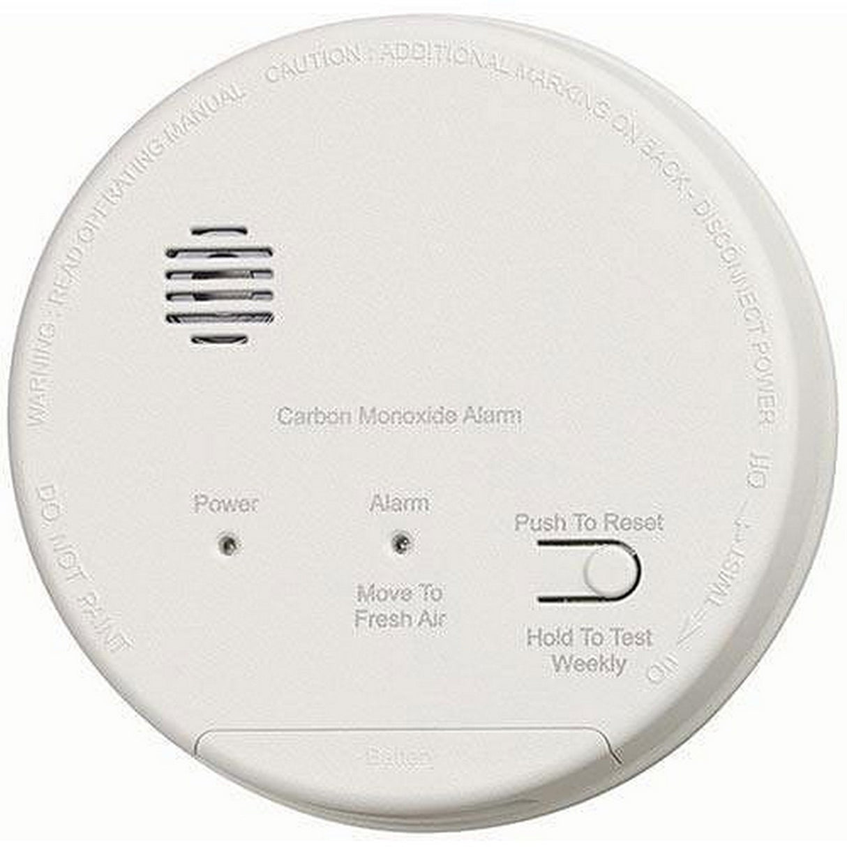 Gentex Electrochemical Sensor Carbon Monoxide Alarm, 120VAC/9VDC