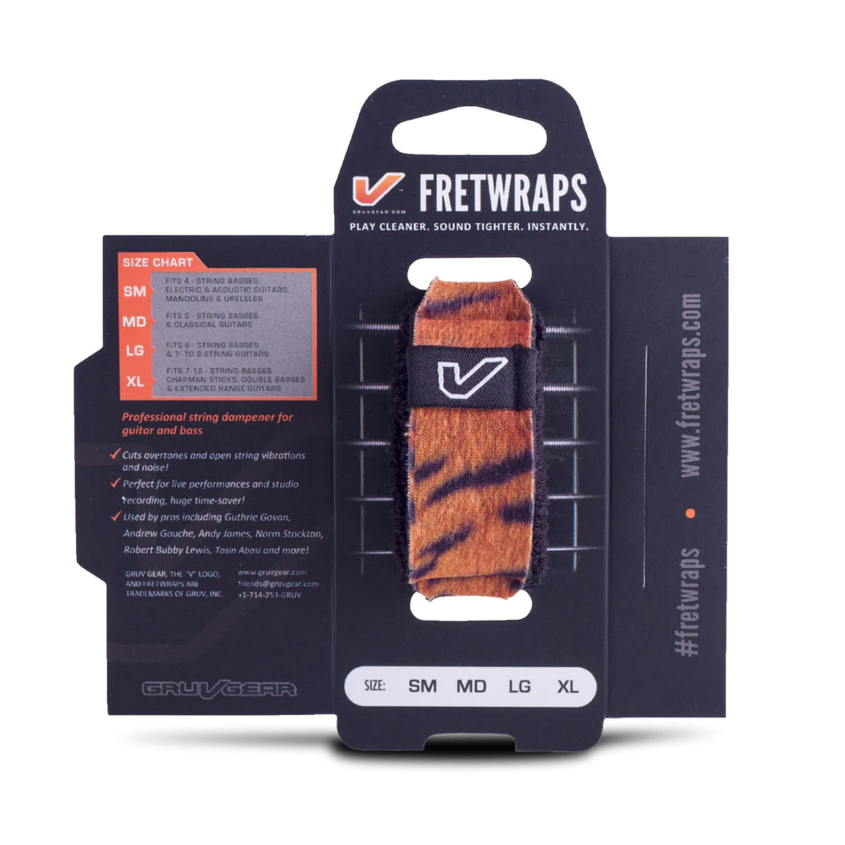 Gruv Gear FretWraps String Muter, Wild Tiger, 1-Pack, Large