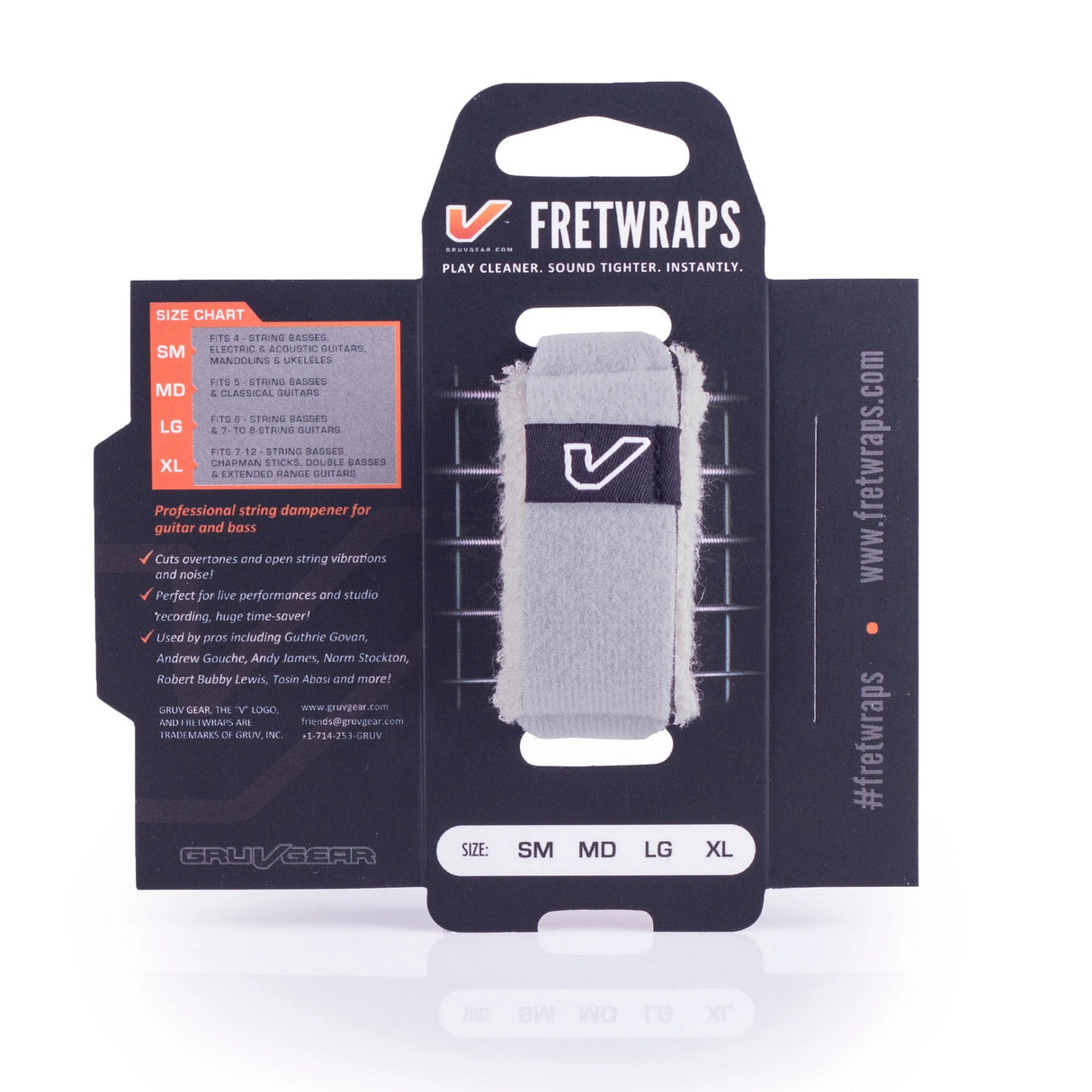 Gruv Gear FretWraps String Muter, HD Stone, 1-Pack, White, Extra Large