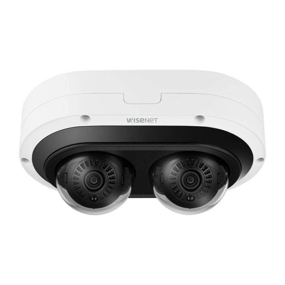 Hanwha PNM-7082RVD P-Series 2MP IR Outdoor Vandal-Rated WDR IP Dome Camera, 3-6mm Lens, White