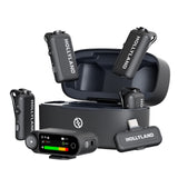 Hollyland LARK MAX 2 Combo 4-Person 2.4 GHz Wireless Microphone System, Space Gray
