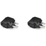 Hosa PWA-486 NEMA 5-15R to NEMA 5-15P Right-Angle Power Adapters 2-Pack