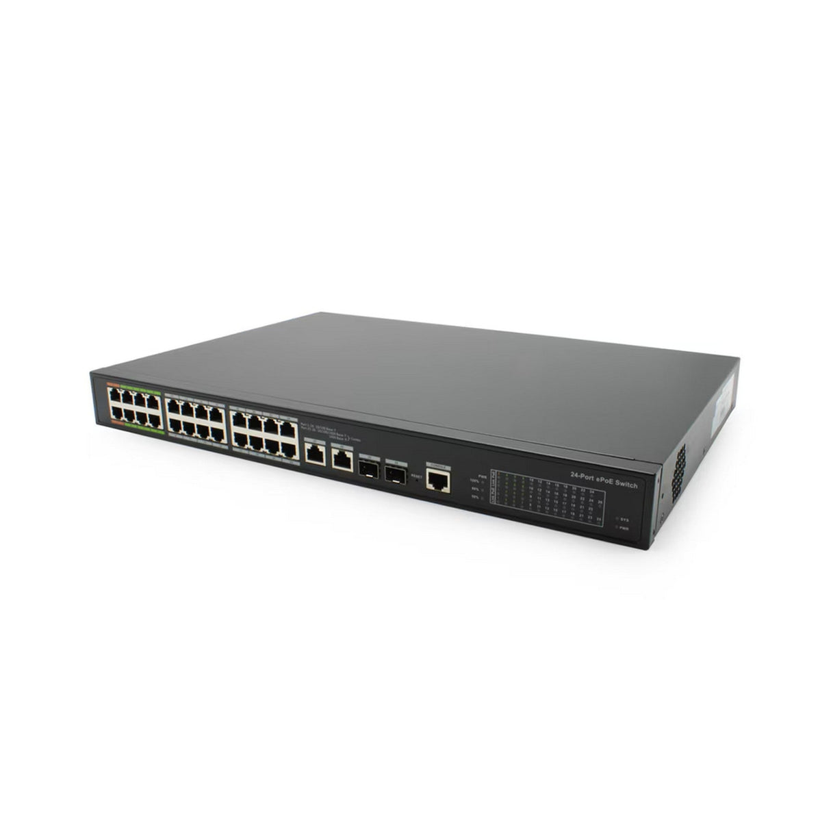 IC Realtime PWR-EPOE-24-V2 24 Port Full Gigabit ePoE Switch, 360W Max