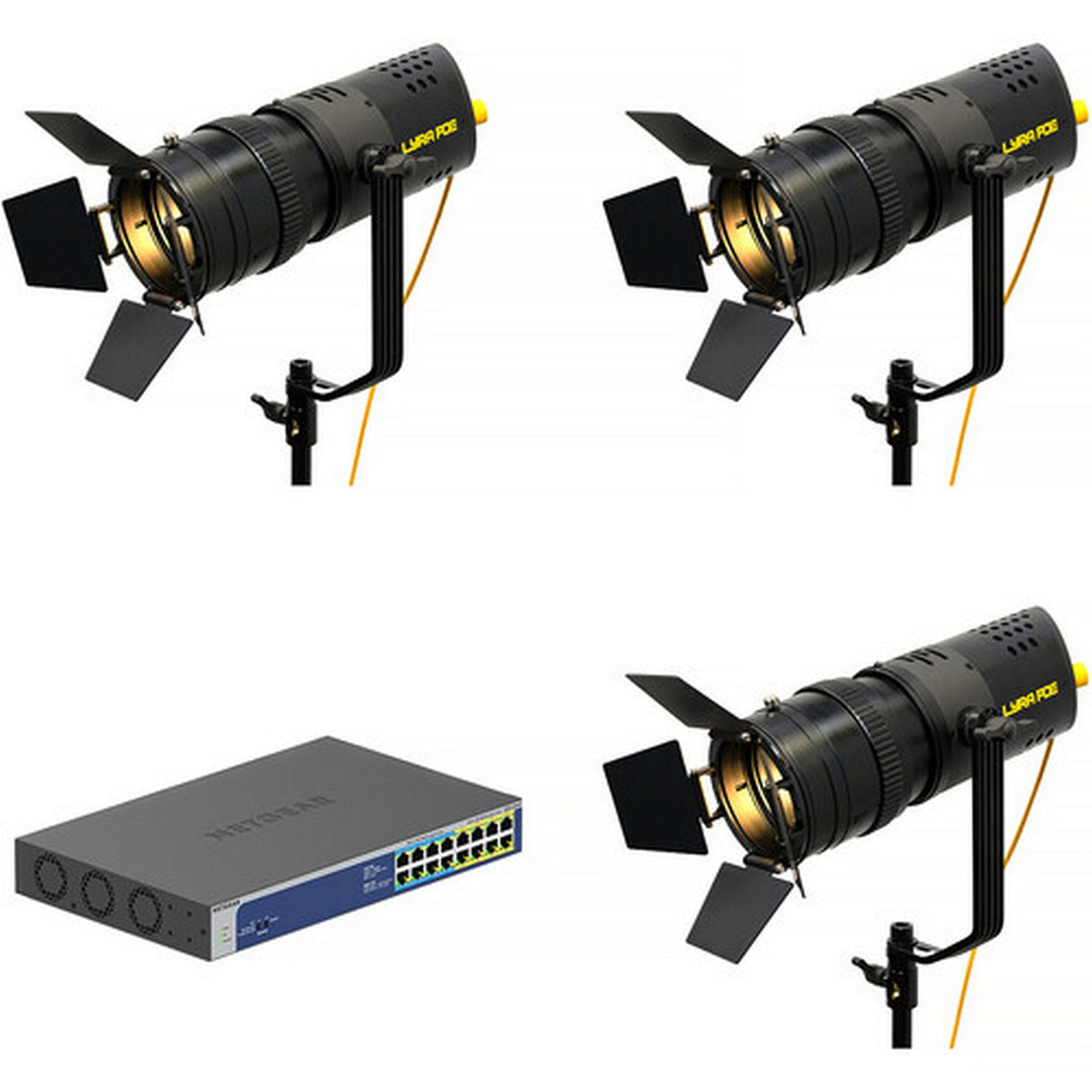 Ikan LBF60Z-POE-3L-1SU Lyra PoE Fresnel Bundle