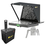 Ikan PT419W-NDI-TK Aura 19-Inch POE++ NDI Teleprompter with Full Encoding/Decoding IP Tally Light and Travel Kit
