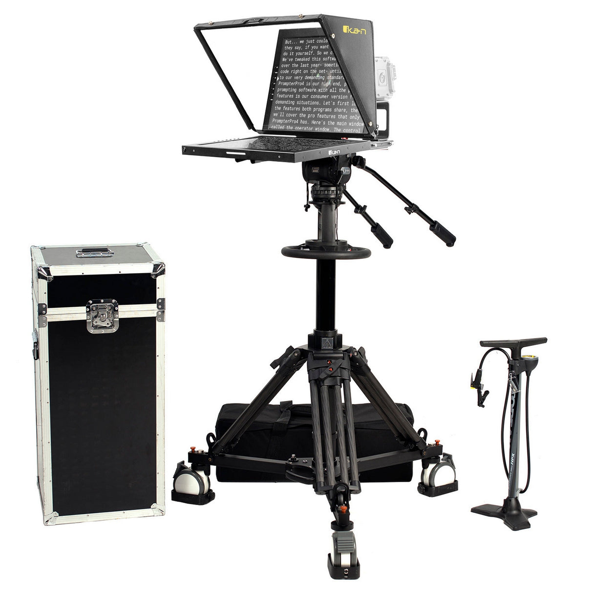 Ikan PT419W-PEDESTAL 19-Inch Widescreen Teleprompter Pedestal and Dolly Turnkey