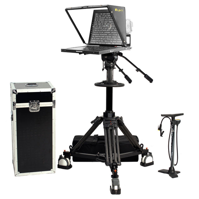 Ikan PT419W-PEDESTAL 19-Inch Widescreen Teleprompter Pedestal and Dolly Turnkey