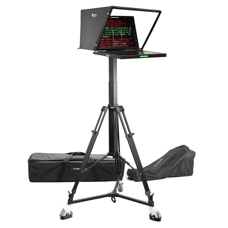 Ikan PT419W-PTZ-MPEDESTAL 19-Inch Widescreen PTZ Teleprompter Motorized Pedestal and Dolly Turnkey