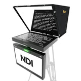 Ikan PT419W-PTZ-NDI-TMN Aura 19-Inch POE++ PTZ NDI Teleprompter and Talent Monitor with Full Encoding/Decoding IP Tally