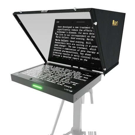 Ikan PT419W-PTZ-NDI Aura 19-Inch POE++ PTZ NDI Teleprompter with Full Encoding/Decoding and IP Tally Light