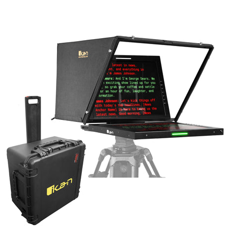 Ikan PT419W-PTZ-TK 19-Inch PTZ Teleprompter with Travel Kit
