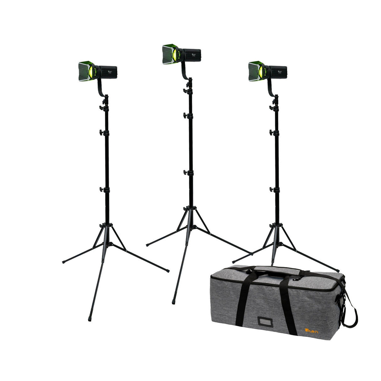 Ikan SFC65-3PT-KIT Stryder 3-Point RGBW Color 2800K-6500K 65W LED Fresnel Light with DMX