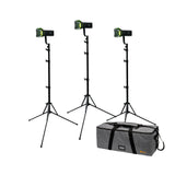 Ikan SFC65-3PT-KIT Stryder 3-Point RGBW Color 2800K-6500K 65W LED Fresnel Light with DMX