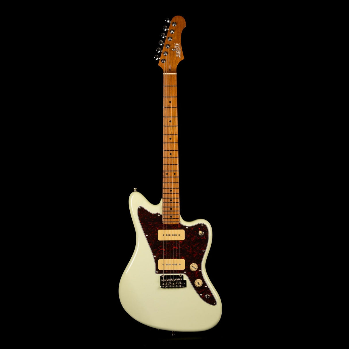 Jet Guitars JJ-300 P90 OW Electric Guitar, Olympic White Finish