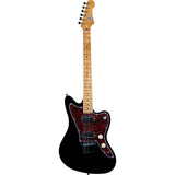 Jet Guitars JJ-350 Canadian Roasted Maple Basswood Electric Guitar, Black