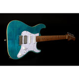 JET Guitars JS-450 OBL HSS Basswood Body Electric Guitar with Flamed Top, Roasted Maple Neck