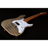 JET Guitars JS-450 TBK HSS Basswood Body Electric Guitar with Flamed Top, Roasted Maple Neck