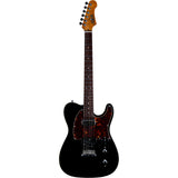 JET Guitars JT-350 BK R SH Basswood Body Electric Guitar with Roasted Maple Neck and Rosewood Fretboard