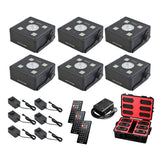 JMAZ Lighting MAD PAR RUBIX 20W RGBA + 18W LED Battery Powered Outdoor Uplight, 6-Pack