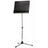 K&M 118/3 Orchestral Music Stand-Chrome Base/Double Lip Walnut Desk - Black