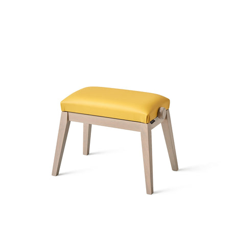 K&M 13942 Piano Bench - Bench Grey Color, Seat Yellow Leather