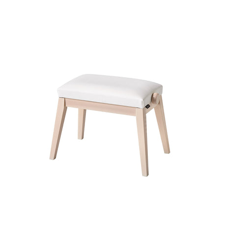 K&M 13940 Piano Bench - Bench Ash Color Seat White Velvet