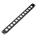 K&M 28312 12 XLR Socket 1-Space Height Panel