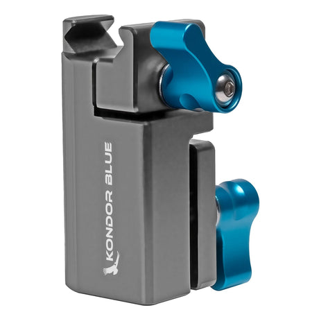 Kondor Blue Baby Pin 5/8-Inch Spigot Receiver to NATO Clamp Adapter for Light Stands and Monitors - Gray