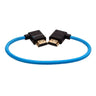 Kondor Blue 12-Inch Right Angle to Left Angle Full HDMI Straight Cable