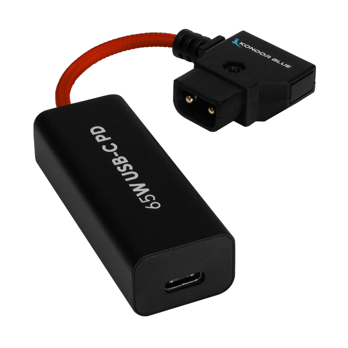 Kondor Blue Female USB-C PD to D-Tap Battery Charging Cable - Red