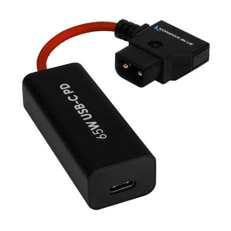Kondor Blue Female USB-C PD to D-Tap Battery Charging Cable - Red