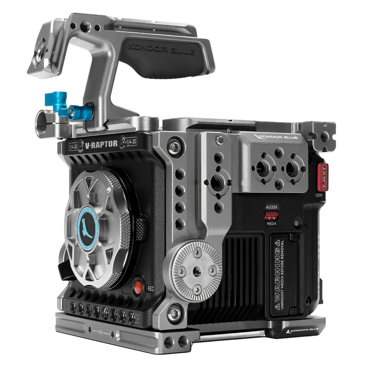 Kondor Blue RED V-RAPTOR Cage with Top Handle - Gray