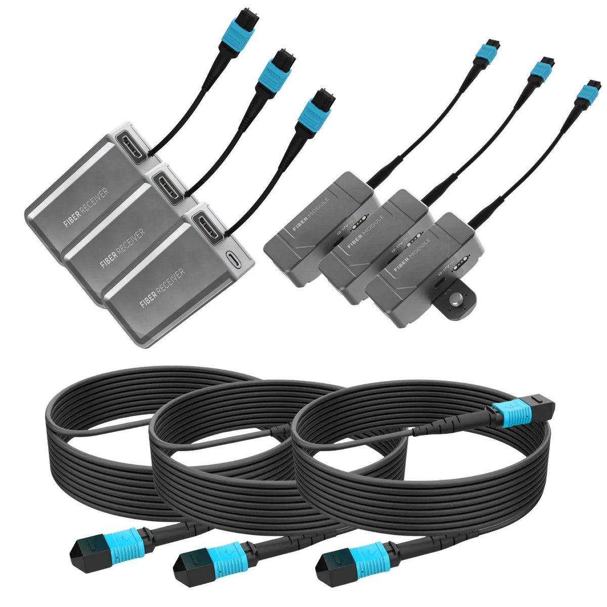 Blue Adapter Module Kondor Blue 3-Pack Fletch Fiber Transmitter/Receiver Modules Kit 50-Fo ...
