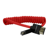 Kondor Blue Coiled Micro HDMI to Full HDMI, 12-24-Inch Cardinal Red