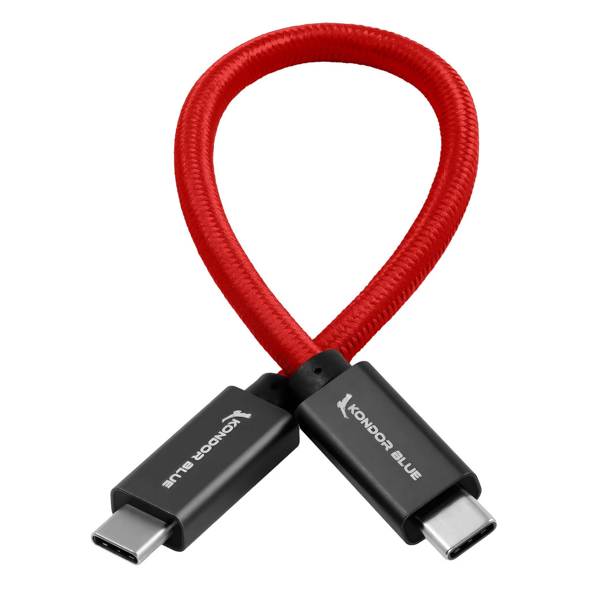 Kondor Blue USB C to USB C High Speed Cable for SSD Recording, Cardinal Red
