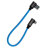 Kondor Blue 12-Inch USB-C to USB-A Right Angle to Right Angle