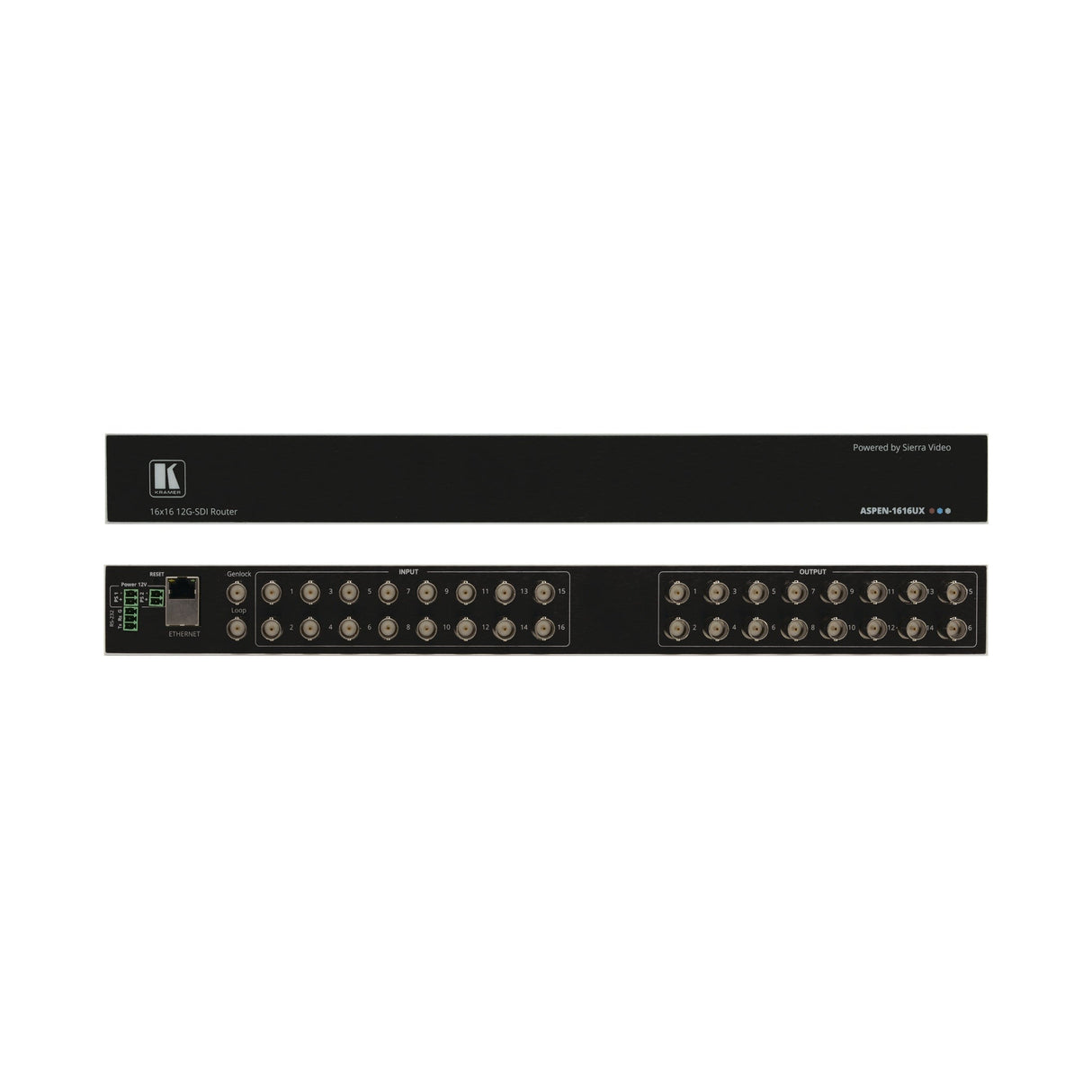 Kramer Aspen 1616UX 16x16 12G‑SDI Matrix Switcher