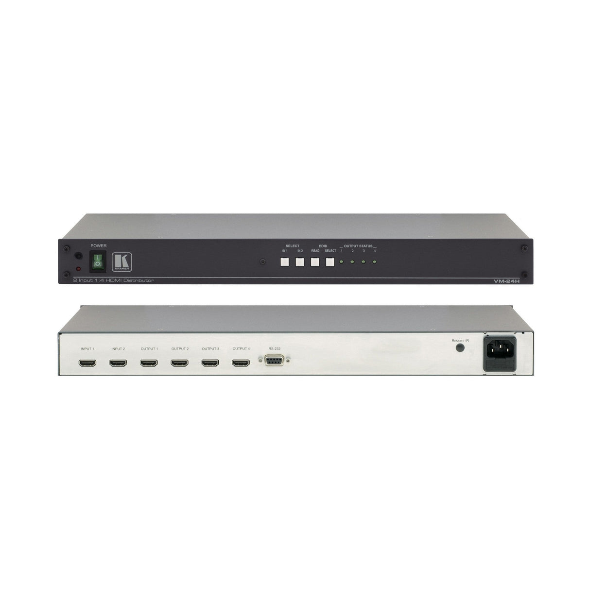Kramer VM-24H 2x1:4 HDMI Switchable Distribution Amplifier