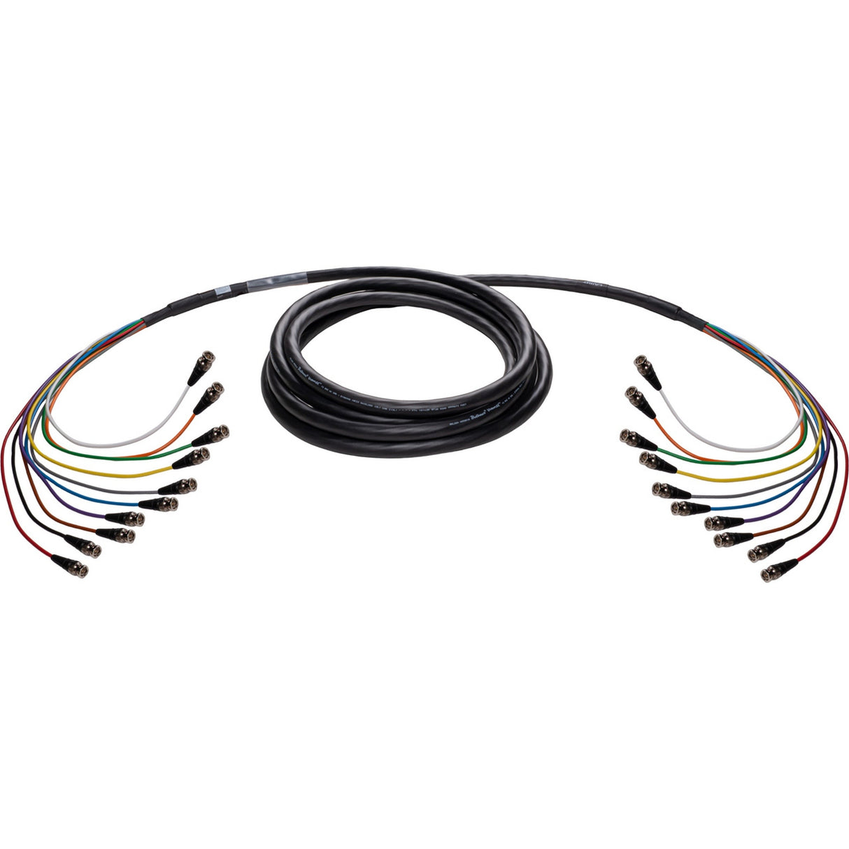 Laird 4855R10-BBF Mini RG-59 BNC Male to Female 12G-SDI/4K UHD Belden 10-Channel Snake Cable