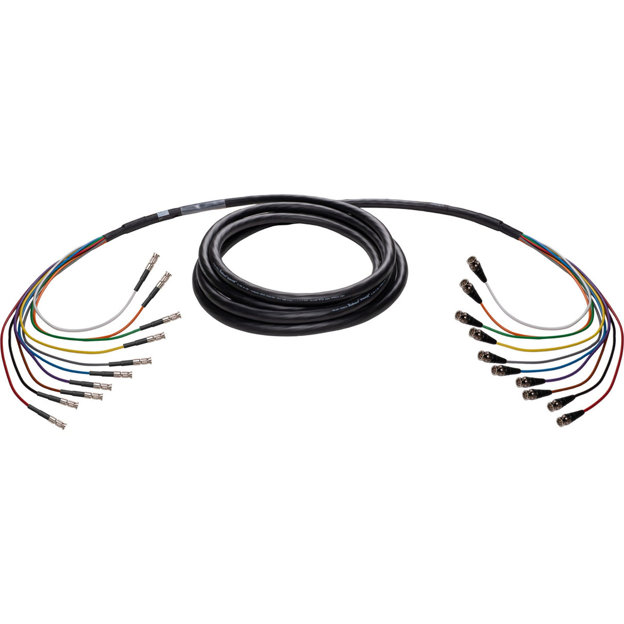 Laird 4855R10-BMB Mini RG-59 BNC Male to HD-BNC Male 12G-SDI/4K UHD Belden 10-Channel Snake Cable