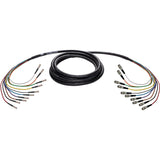 Laird 4855R10-D-MB Mini RG-59 DIN 1.0/2.3 Male to HD-BNC Male 12G-SDI/4K UHD Belden 10-Channel Snake Cable