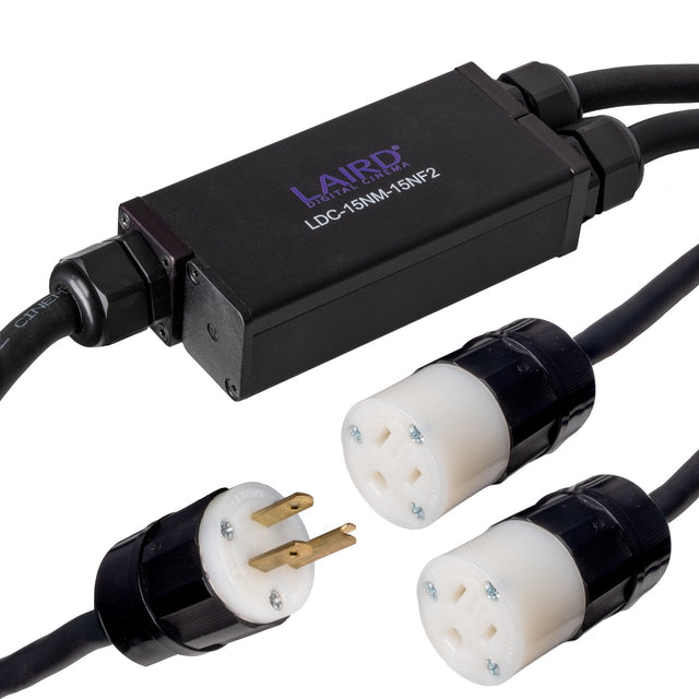 Laird LDC-15NM-15NF2 Edison Power Distribution Splitter Cable