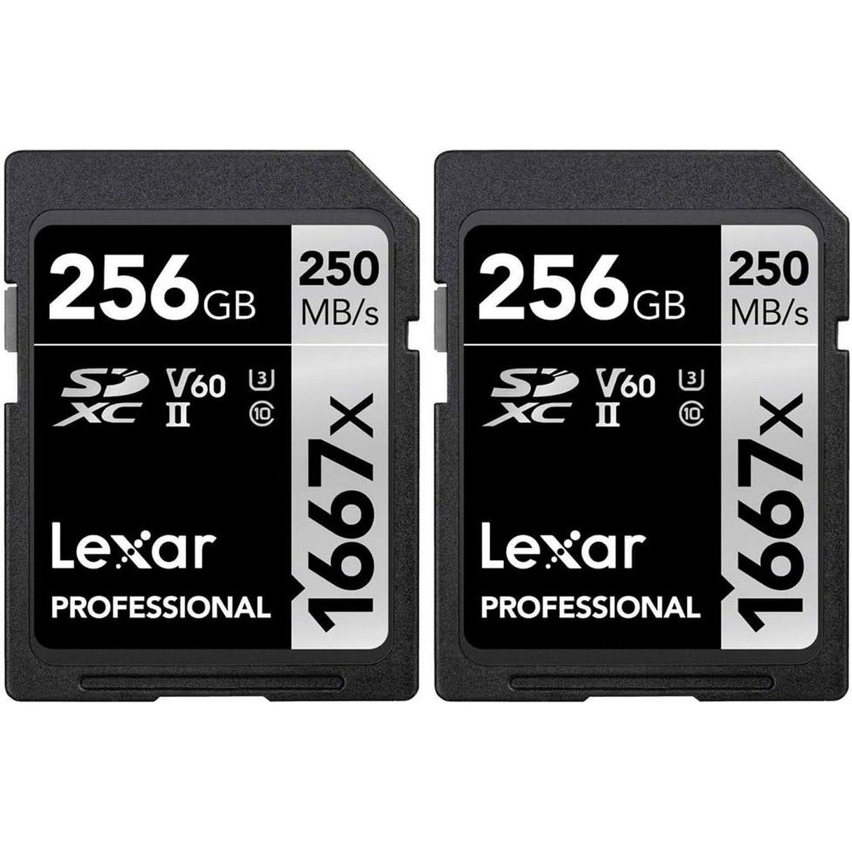Lexar Professional SDHC/SDXC UHS-II 256GB Memory Card (2-Pack)