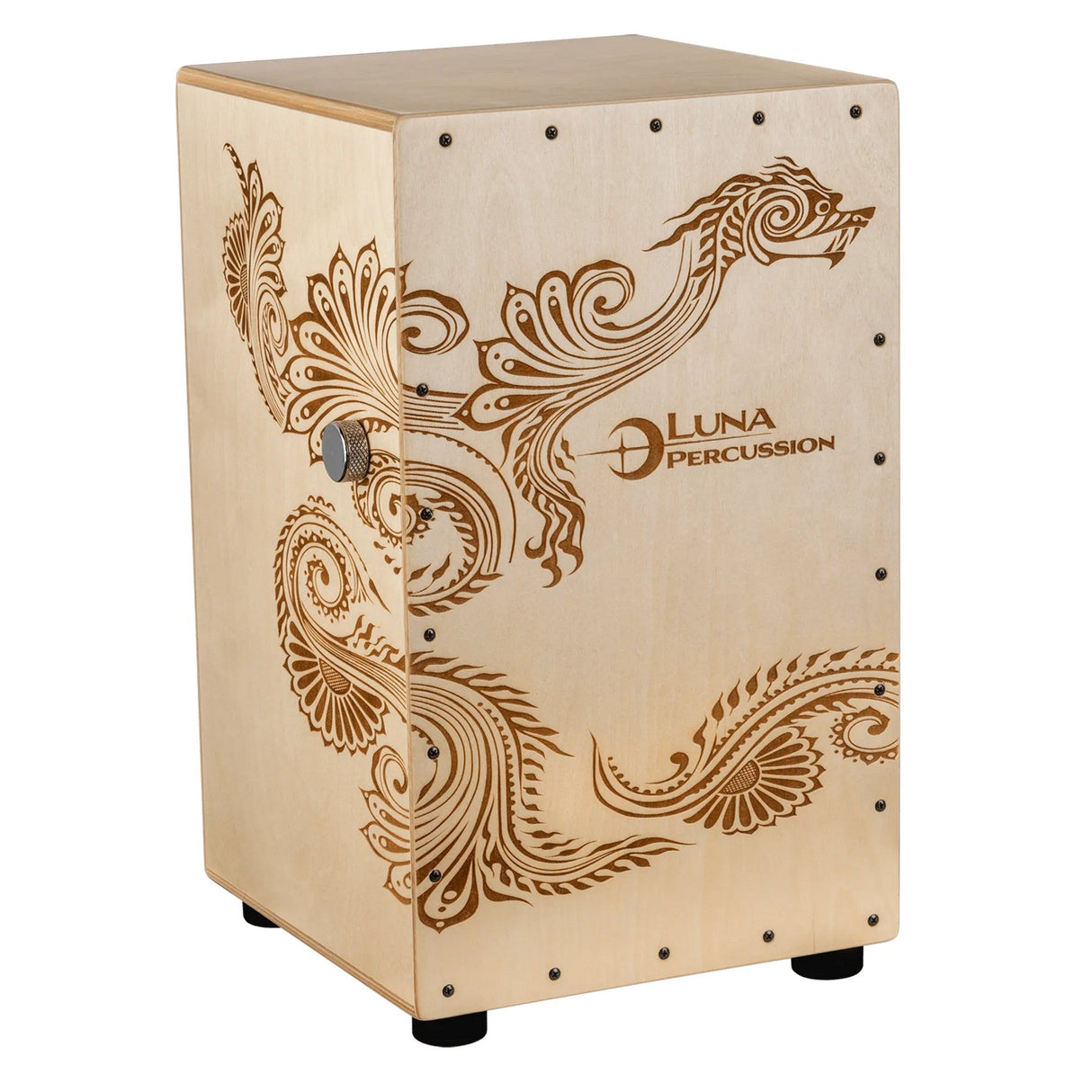 Luna Guitars Henna Dragon Cajon with Bag