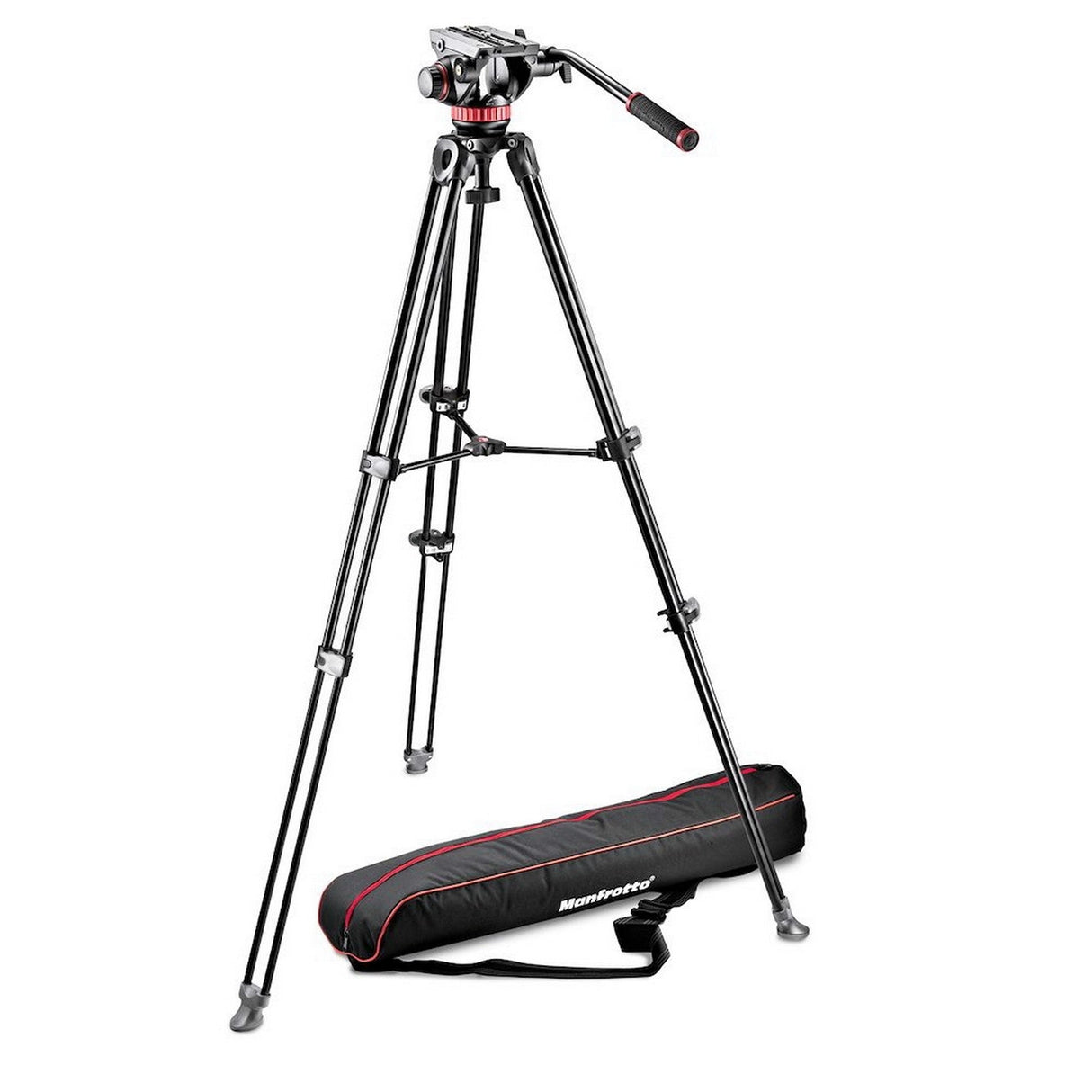 Manfrotto MVK502AM-1 502 Fluid Video Head and MVT502AM Aluminum Twin Leg Tripod