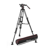 Manfrotto MVK608TWINMAUS Nitrotech 608 Fluid Head With Aluminum Twin Leg Tripod and Mid-Level Spreader