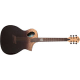 Michael Kelly Forte Porte Exotic X Acoustic/Electric Guitar, Partal Eclipse, Quilted Maple